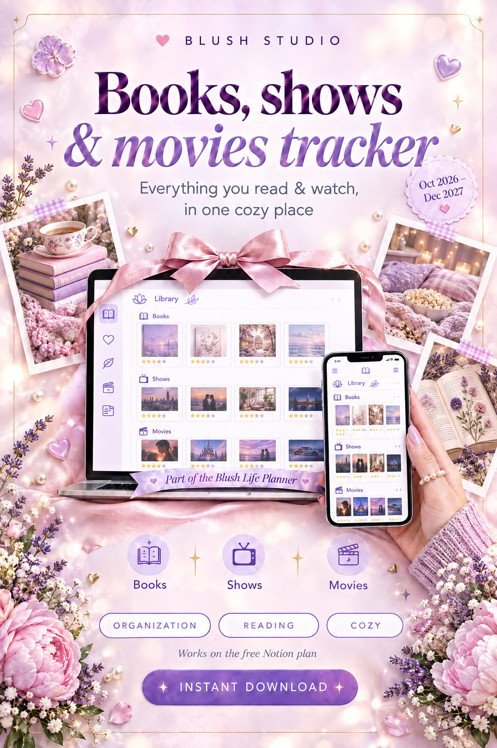 Blush Life Planner | All-in-One Notion Life Planner 2026-2027