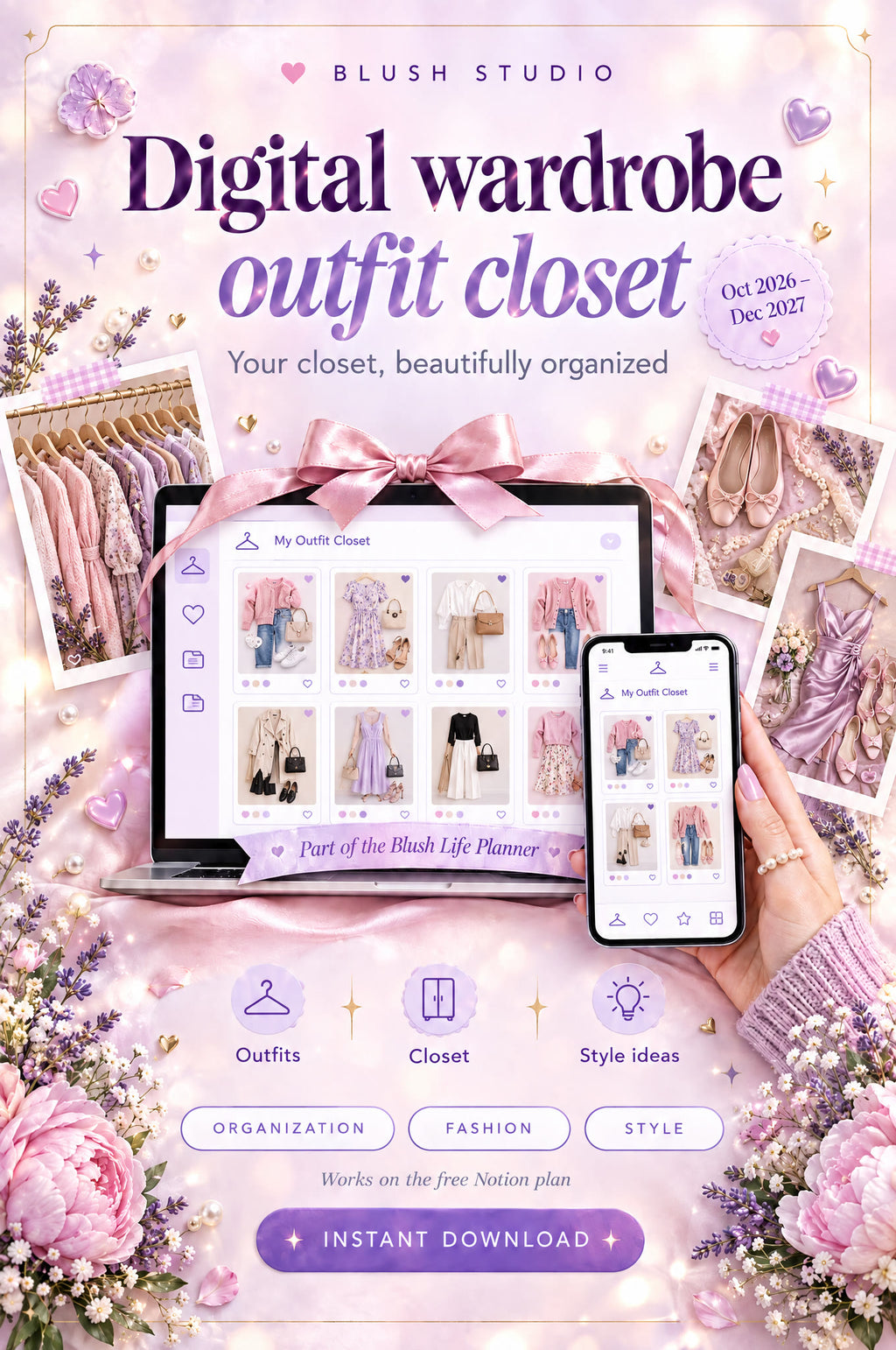 Blush Life Planner | All-in-One Notion Life Planner 2026-2027