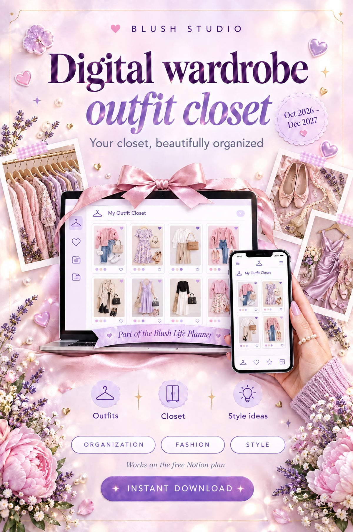Blush Life Planner | All-in-One Notion Life Planner 2026-2027